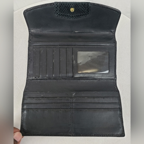 Coach Black Leather MultiCard Wallet Sz L - Picture 4 of 7